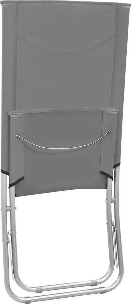 Vidaxl Strandstoelen 2 St Inklapbaar Stof - Grijs
