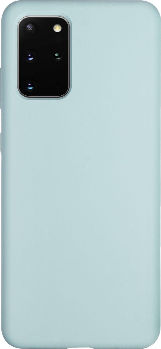 Bmax Liquid Silicone Case Hoesje Voor Samsung Galaxy S20 Plus - Ice Blue/ - Turquoise