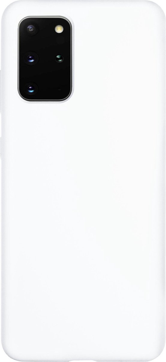 Bmax Liquid Silicone Case Hoesje Voor Samsung Galaxy S20 Plus - White/wit