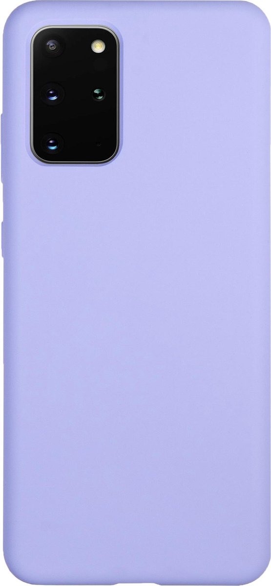 Bmax Liquid Silicone Case Hoesje Voor Samsung Galaxy S20 Plus - Mist Blue/licht - Paars