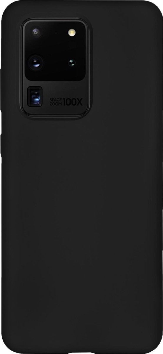 Bmax Liquid Silicone Case Hoesje Voor Samsung Galaxy S20 Ultra - Black/ - Zwart