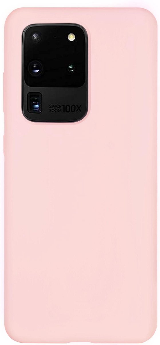 Bmax Liquid Silicone Case Hoesje Voor Samsung Galaxy S20 Ultra - Pink/licht - Roze