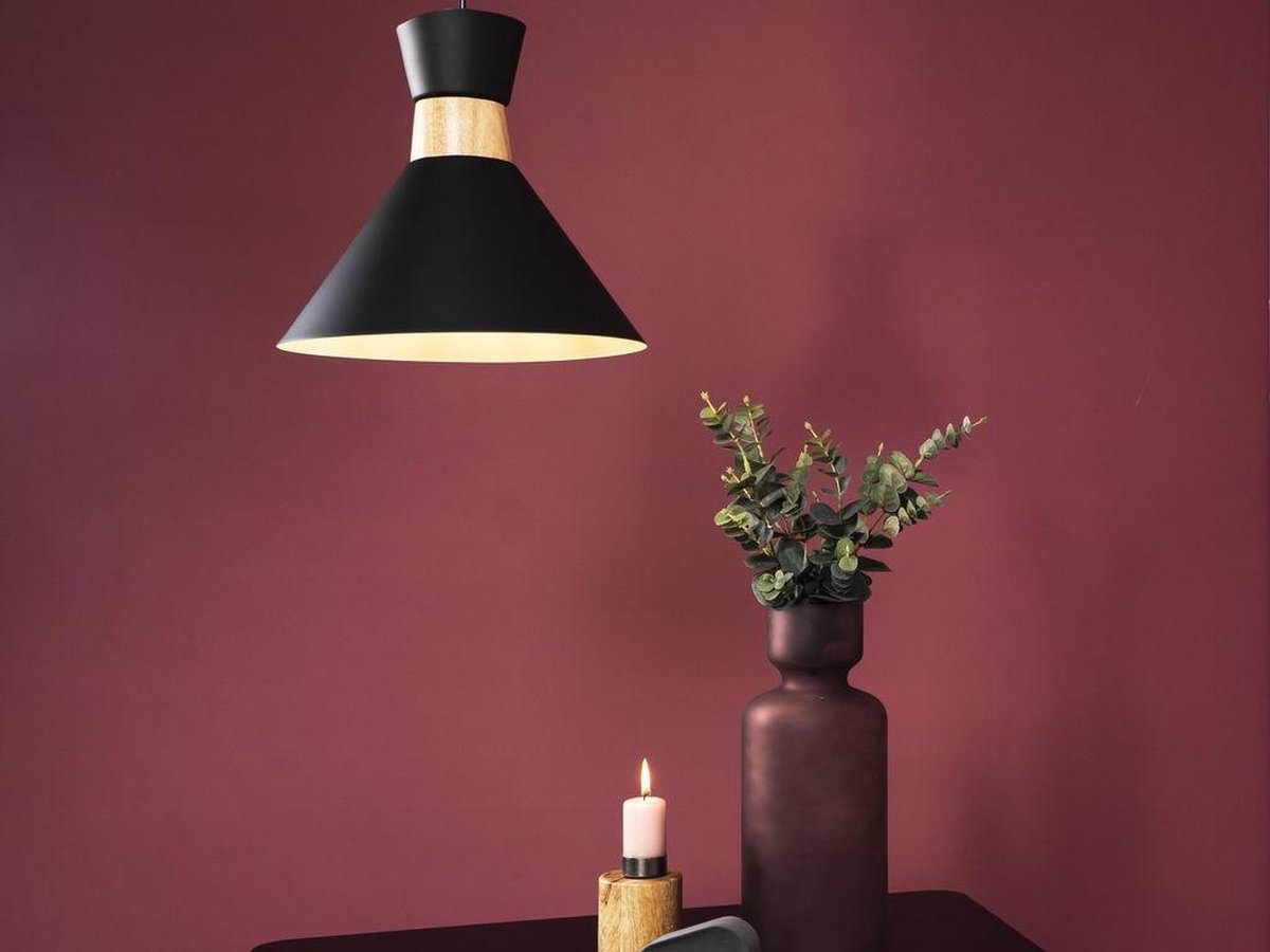 Quvio Tafelklok Beton Asymmetrisch Meten Wijzers - Antraciet - Goud