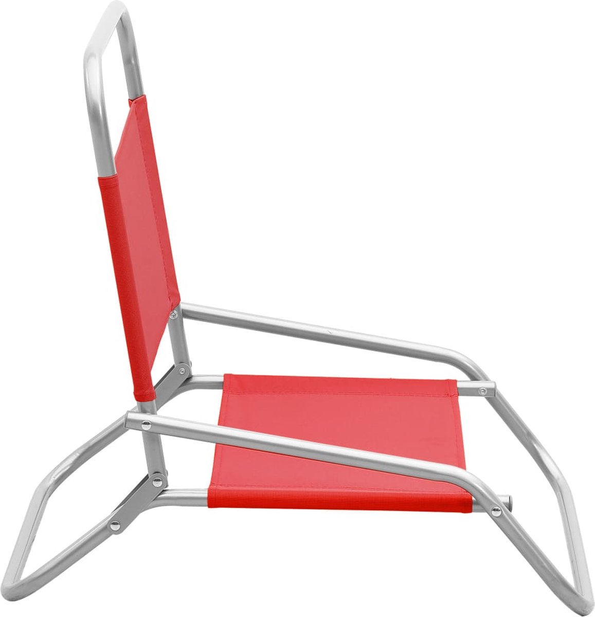 Vidaxl Strandstoelen 2 St Inklapbaar Stof - Rood