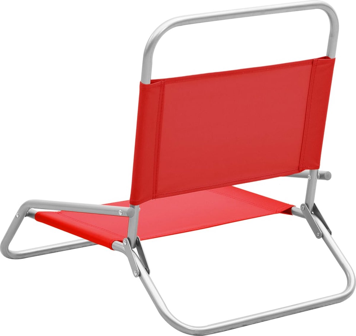Vidaxl Strandstoelen 2 St Inklapbaar Stof - Rood