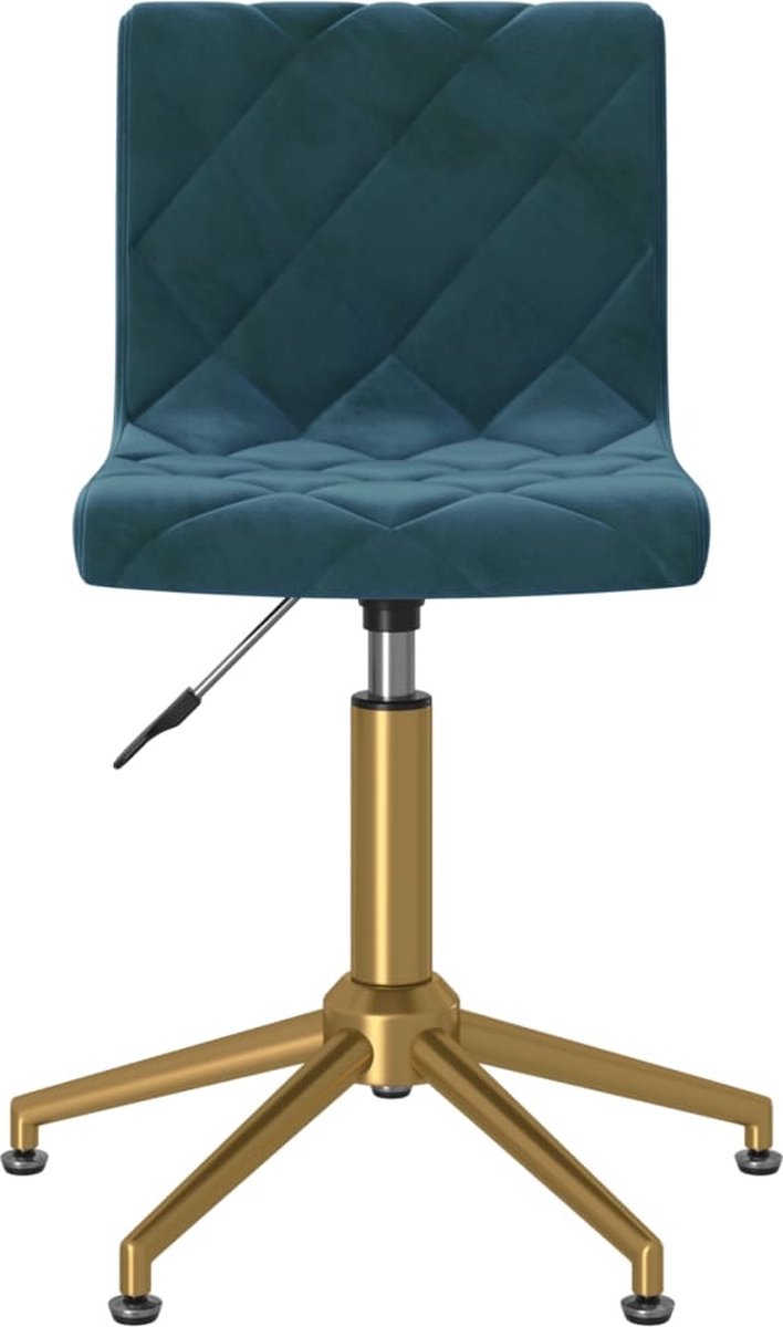 Vidaxl Eetkamerstoelen Draaibaar 2 St Fluweel - Blauw