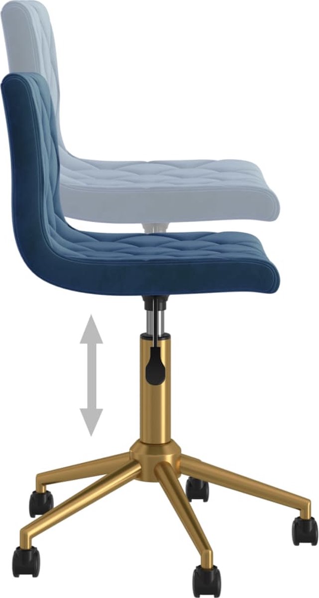 Vidaxl Eetkamerstoelen Draaibaar 2 St Fluweel - Blauw