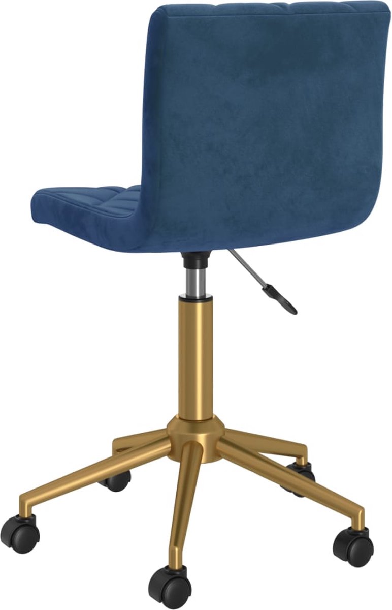 Vidaxl Eetkamerstoelen Draaibaar 2 St Fluweel - Blauw