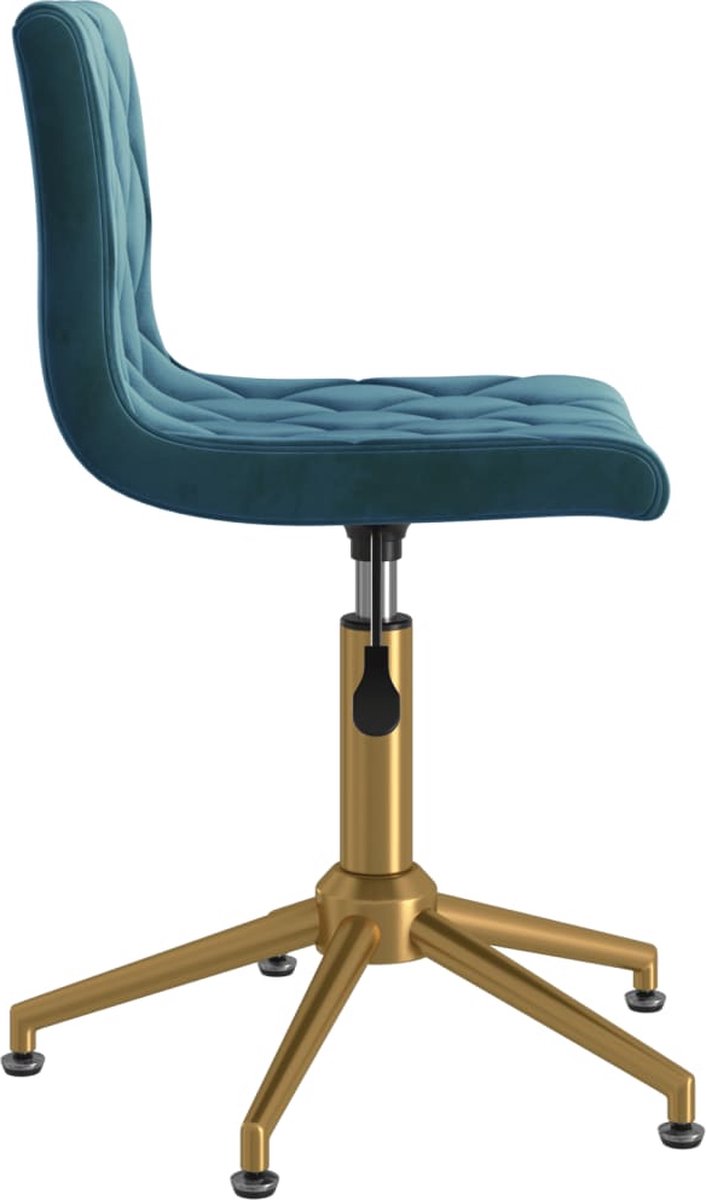 Vidaxl Eetkamerstoelen Draaibaar 2 St Fluweel - Blauw