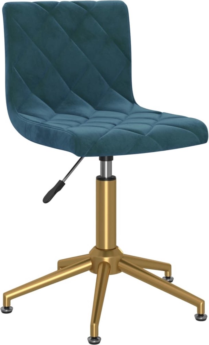 Vidaxl Eetkamerstoelen Draaibaar 2 St Fluweel - Blauw