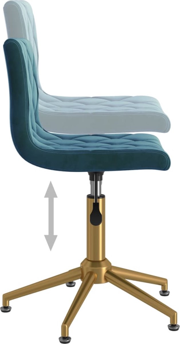 Vidaxl Eetkamerstoelen Draaibaar 2 St Fluweel - Blauw