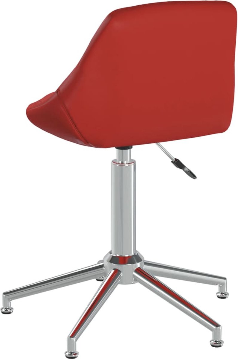 Vidaxl Eetkamerstoelen Draaibaar 2 St Kunstleer Wijn - Rood