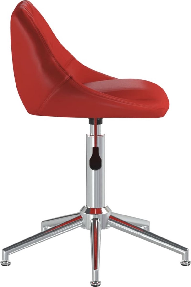 Vidaxl Eetkamerstoelen Draaibaar 2 St Kunstleer Wijn - Rood