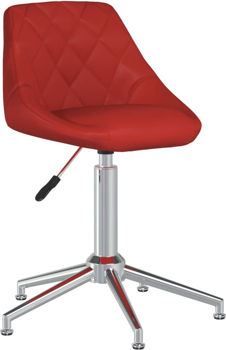 Vidaxl Eetkamerstoelen Draaibaar 2 St Kunstleer Wijn - Rood