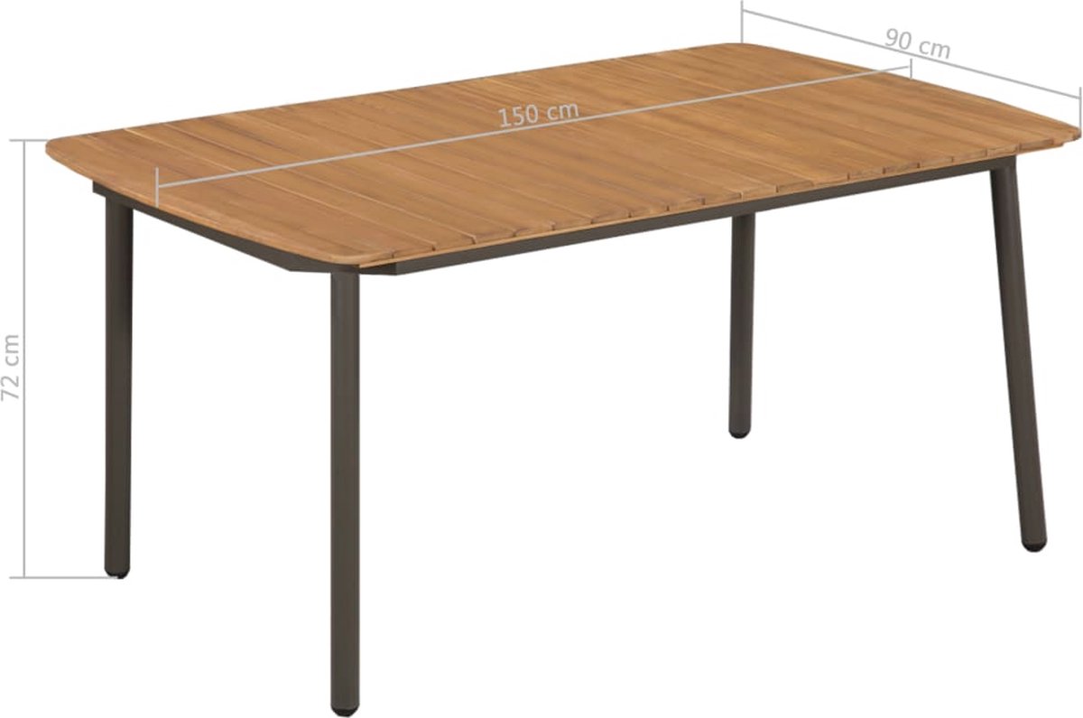 Vidaxl 5-delige Tuinset Poly Rattan - Zwart