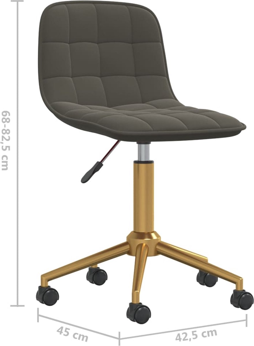 Vidaxl Eetkamerstoelen Draaibaar 4 St Fluweel Donker - Grijs