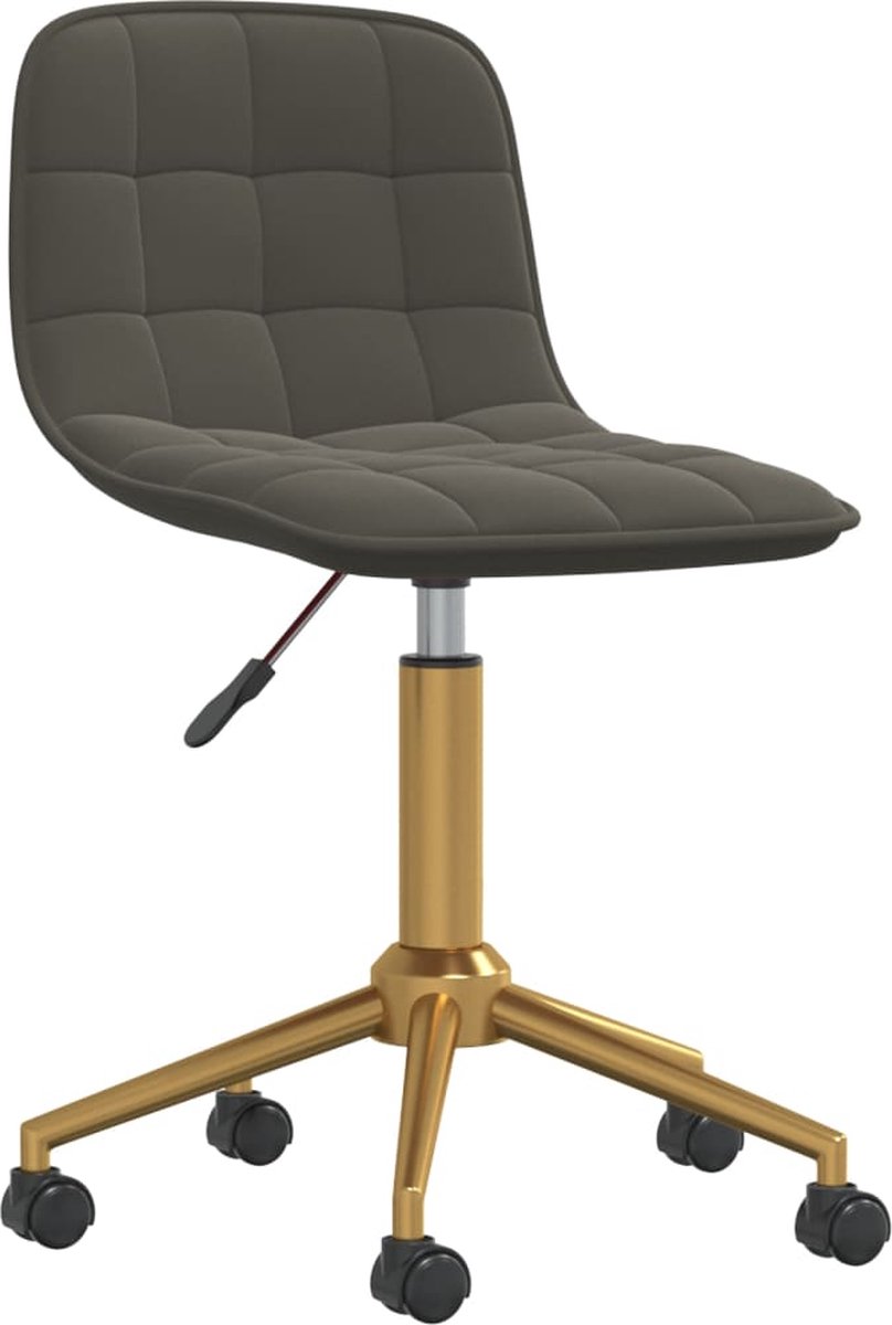 Vidaxl Eetkamerstoelen Draaibaar 4 St Fluweel Donker - Grijs