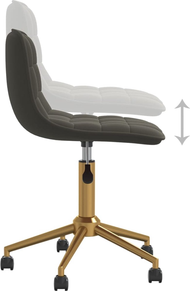 Vidaxl Eetkamerstoelen Draaibaar 4 St Fluweel Donker - Grijs