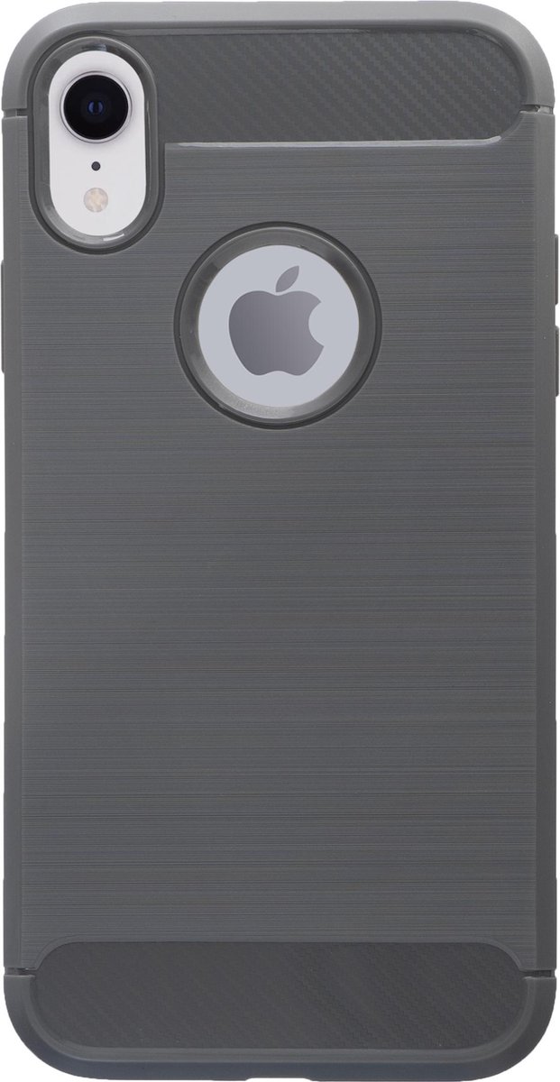 Bmax Carbon Soft Case Hoesje Voor Iphone Xr - Grey/ - Grijs