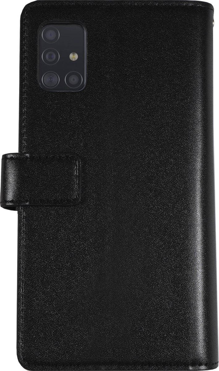 Bmax Zipper + 10 Card Slots Wallet Leather Case Samsung Galaxy A51 - Black/ - Zwart