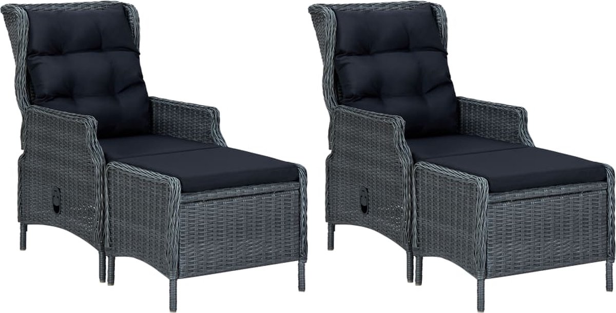 Vidaxl 5-delige Tuinset Donker - Grijs