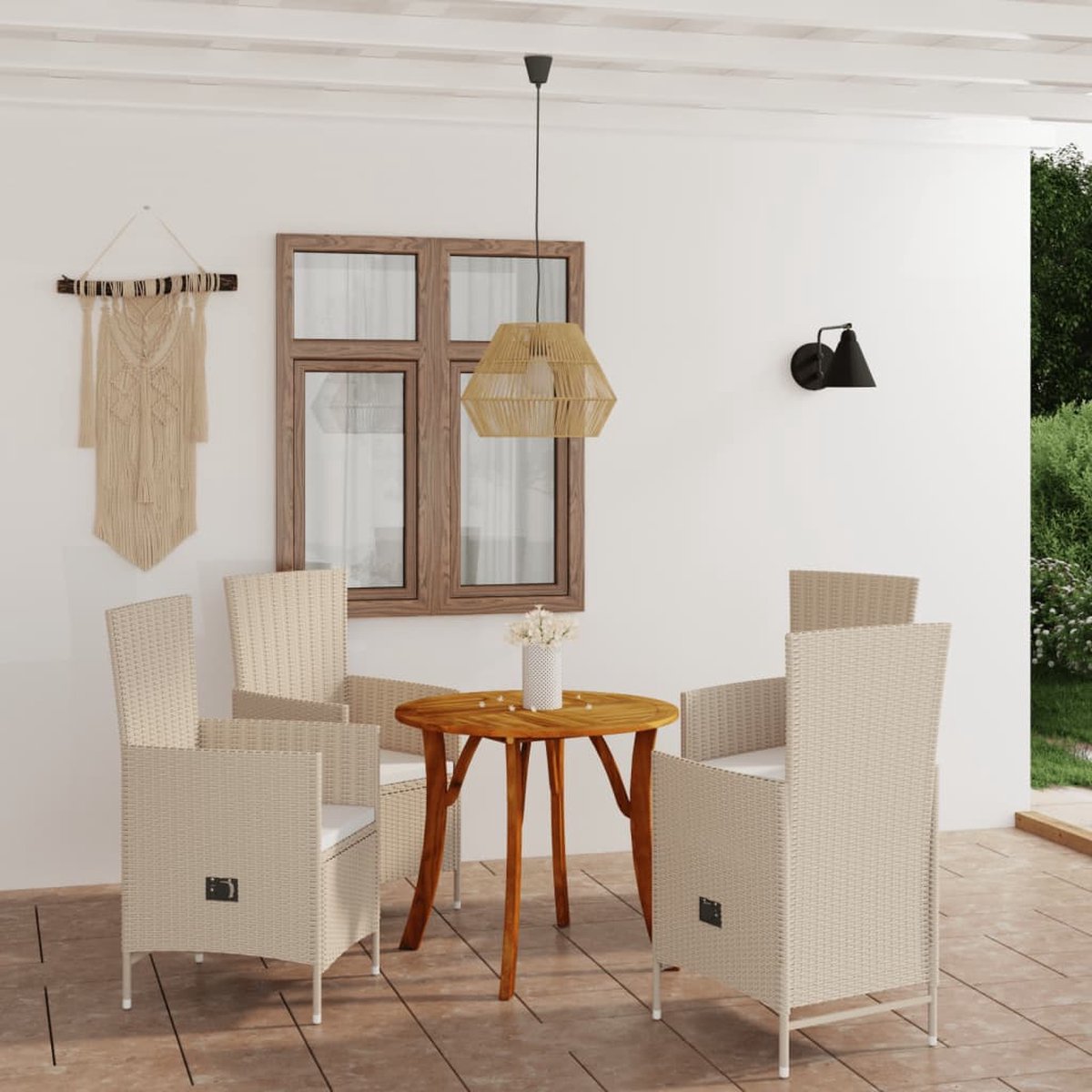 Vidaxl 5-delige Tuinset - Beige