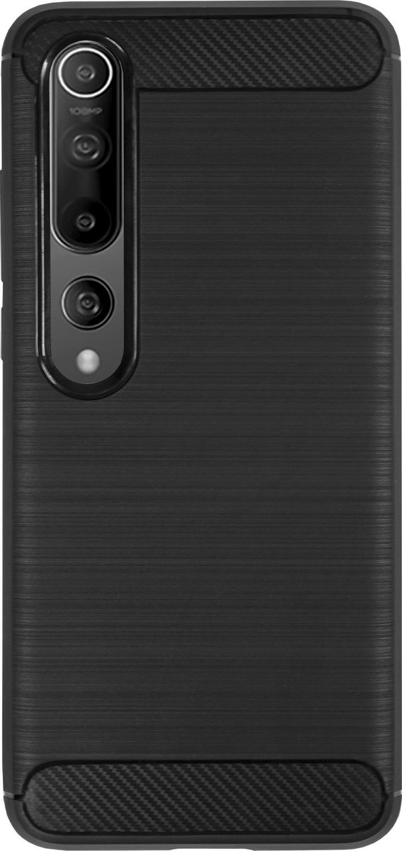 Bmax Carbon Soft Case Hoesje Voor Xiaomi Mi 10 - Black/ - Zwart