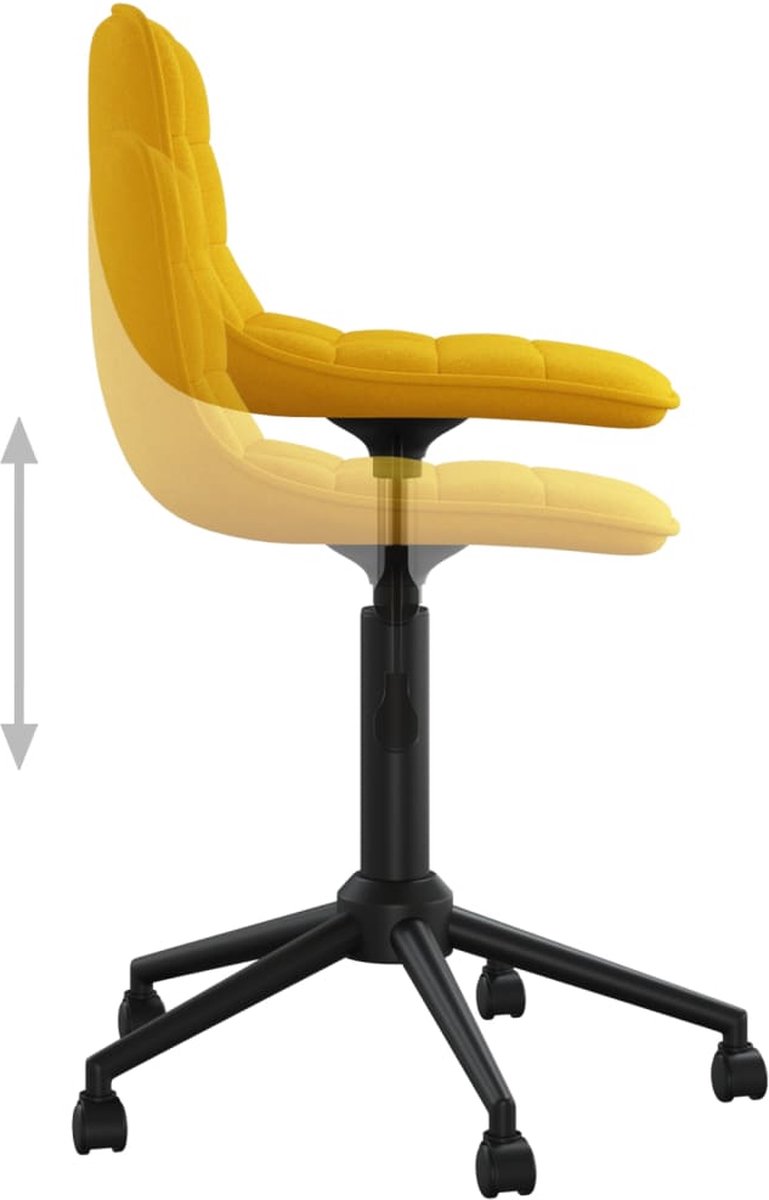 Vidaxl Eetkamerstoelen Draaibaar 4 St Fluweel - Geel