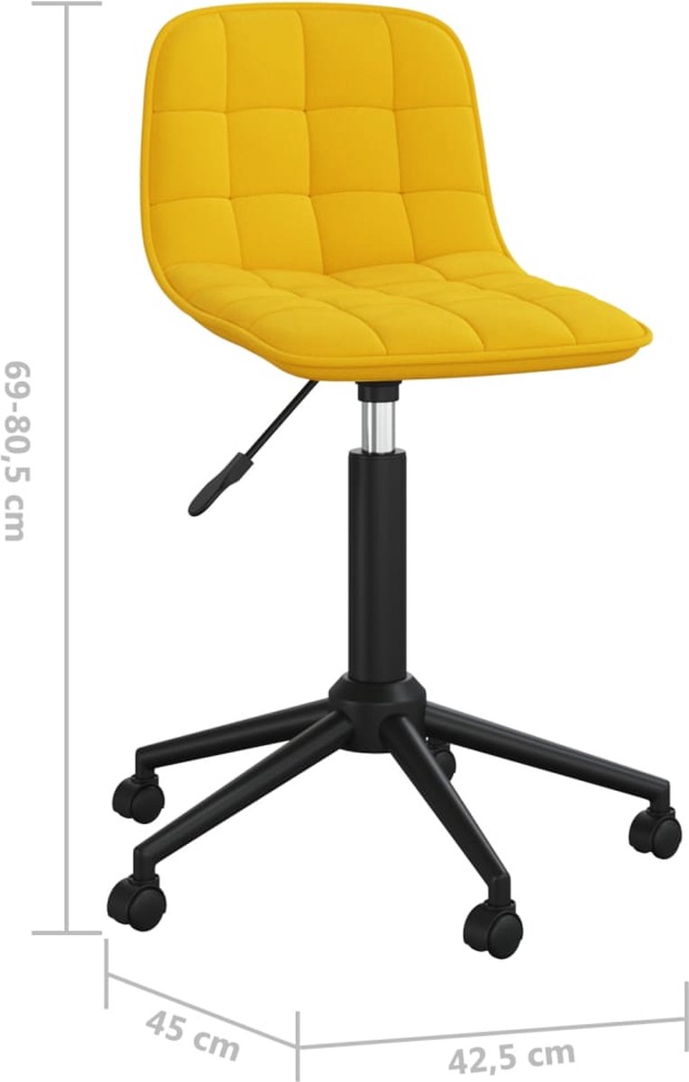 Vidaxl Eetkamerstoelen Draaibaar 4 St Fluweel - Geel