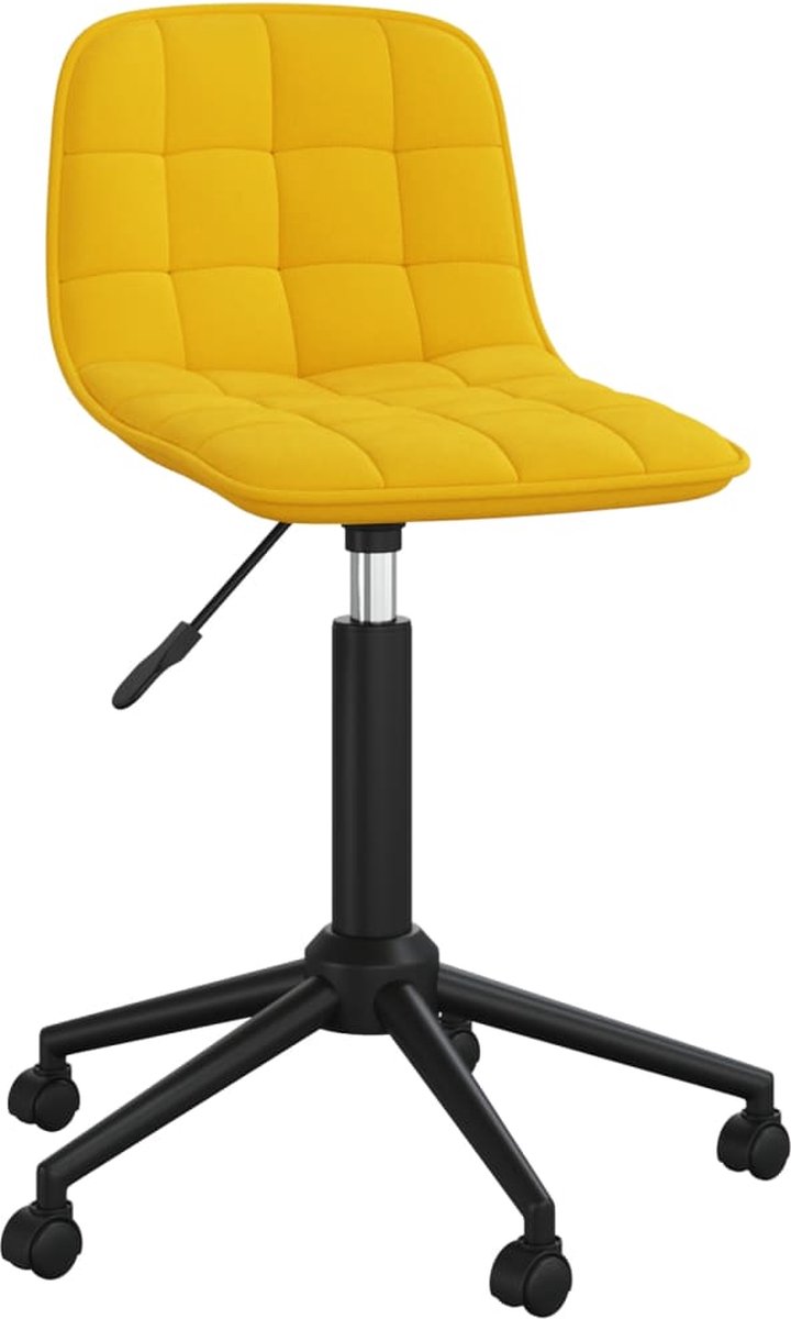 Vidaxl Eetkamerstoelen Draaibaar 4 St Fluweel - Geel