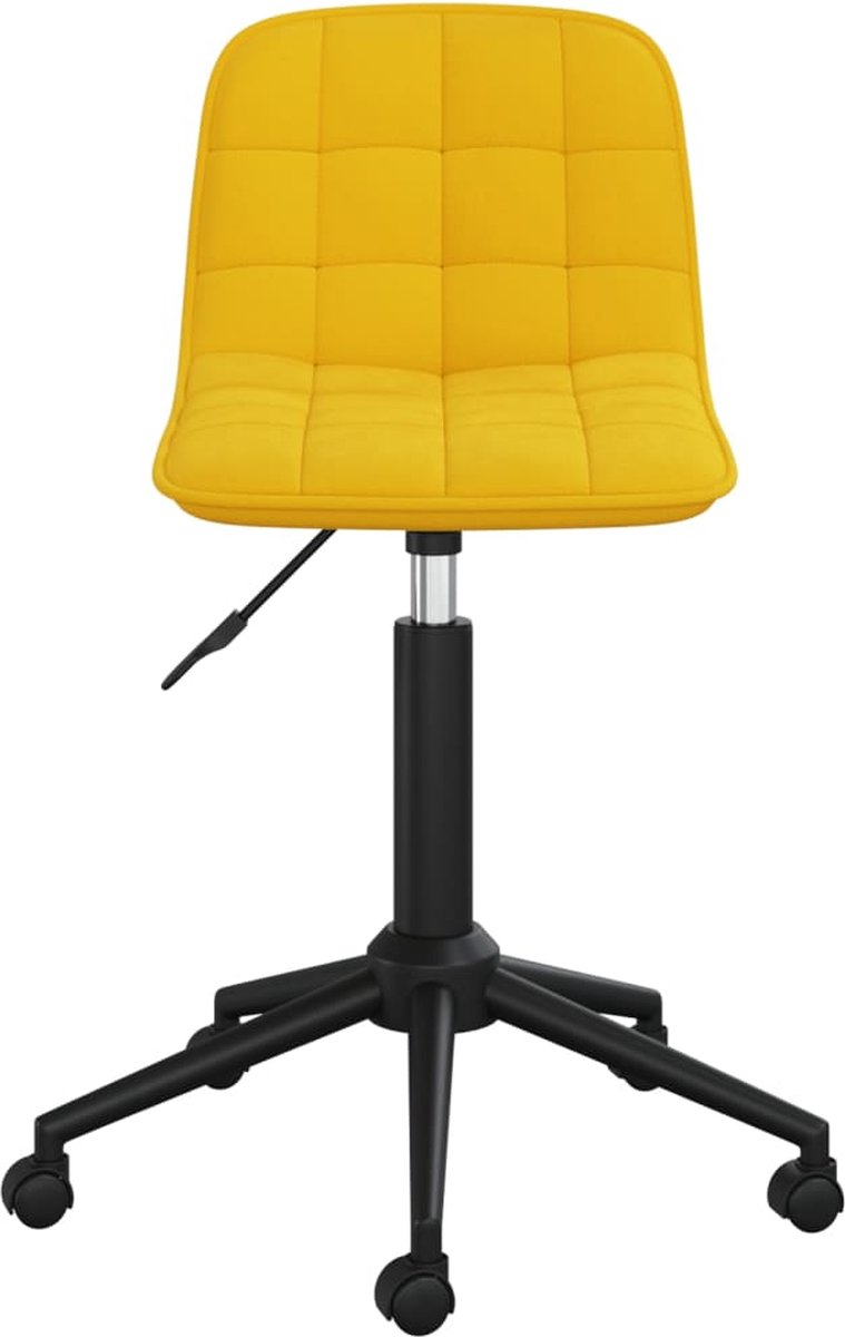 Vidaxl Eetkamerstoelen Draaibaar 4 St Fluweel - Geel