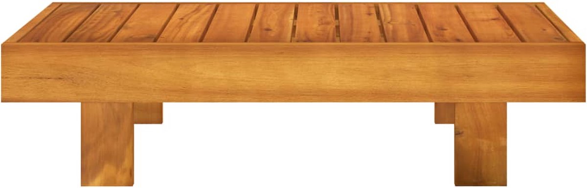 Vidaxl 2-delige Loungeset Met Donkergrijze Kussens Acaciahout - Grijs