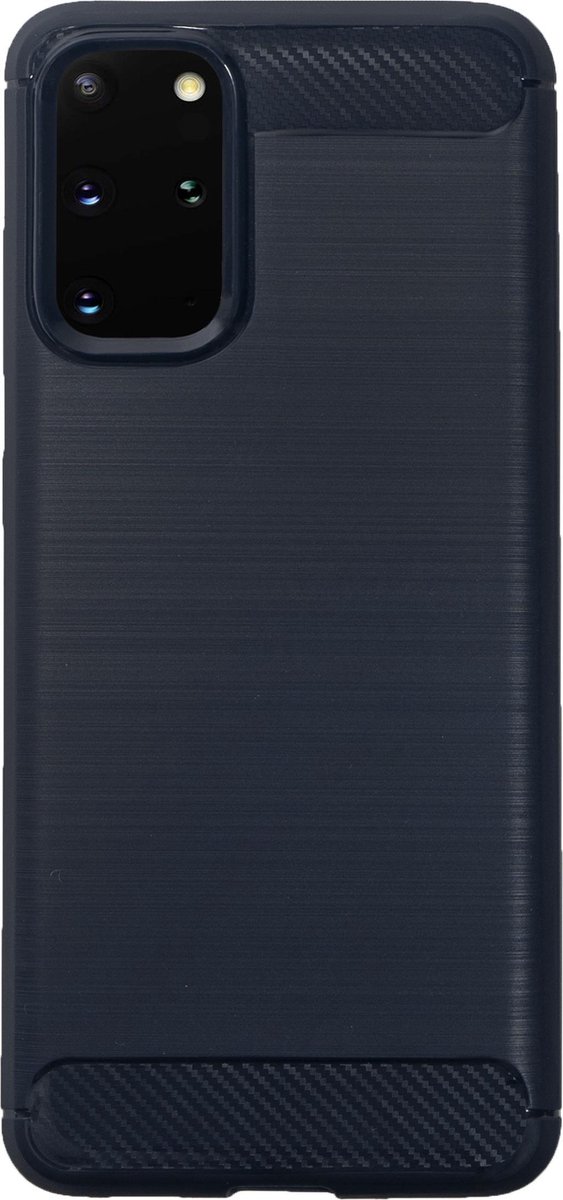 Bmax Carbon Soft Case Hoesje Voor Samsung Galaxy S20 Plus - Blue/ - Blauw