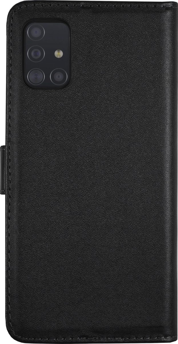 Bmax Leren Flip Case Hoesje Voor Samsung Galaxy A51 - Black/ - Zwart