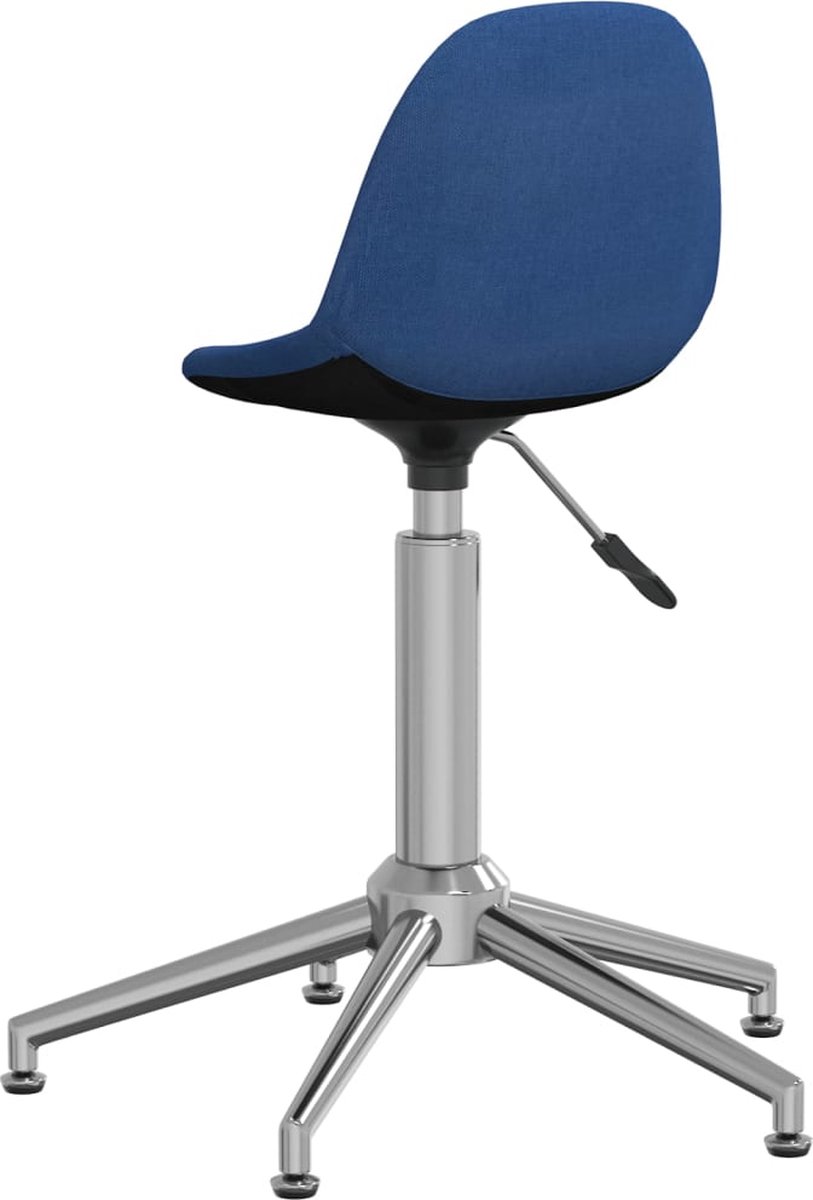 Vidaxl Eetkamerstoel Draaibaar Stof - Blauw