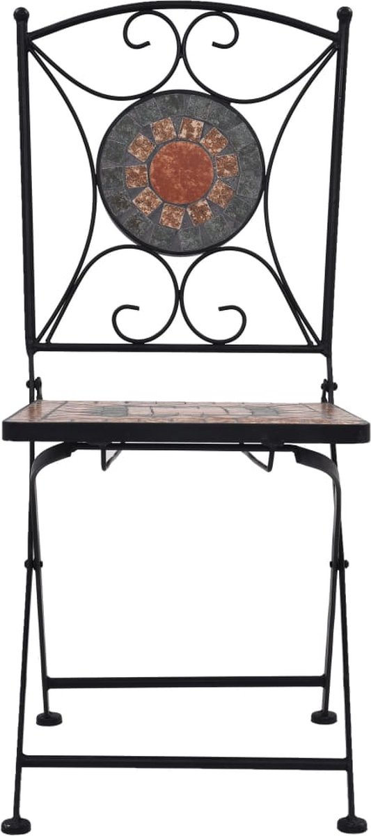 Vidaxl 3-delige Bistroset Mozaïek Keramische Tegel En - Oranje