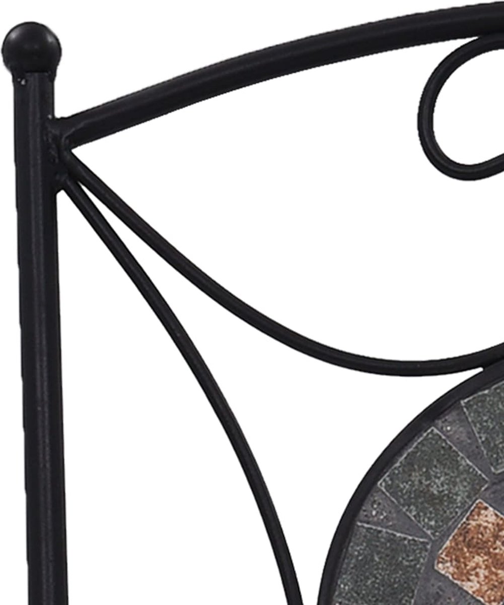 Vidaxl 3-delige Bistroset Mozaïek Keramische Tegel En - Oranje