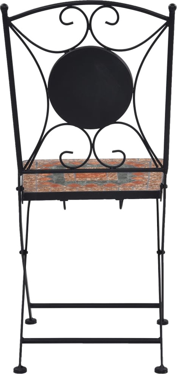 Vidaxl 3-delige Bistroset Mozaïek Keramische Tegel En - Oranje