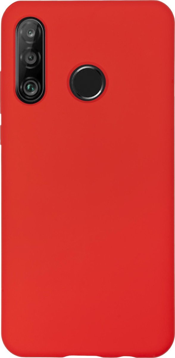 Bmax Liquid Silicone Case Hoesje Voor Huawei P30 Lite - Dark Red/donker - Rood