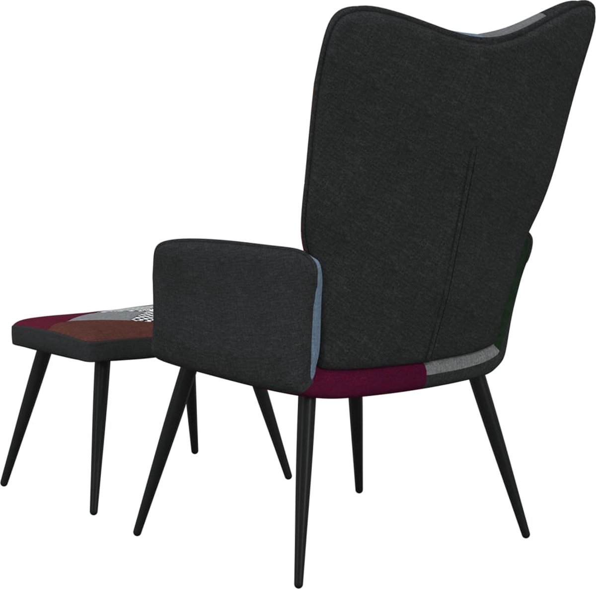Vidaxl Relaxstoel Met Voetenbank Patchwork Stof