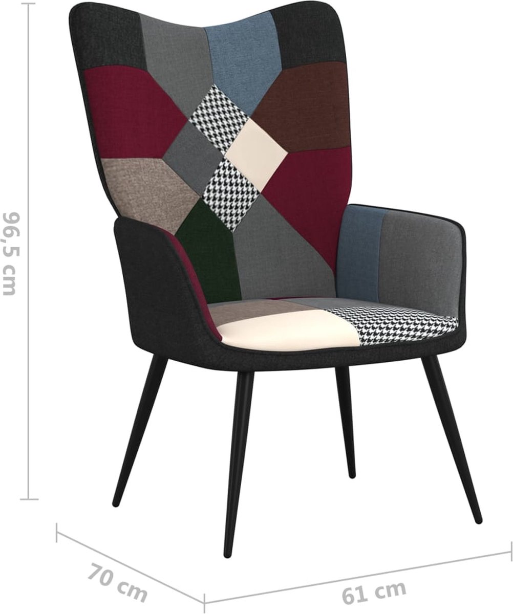 Vidaxl Relaxstoel Met Voetenbank Patchwork Stof
