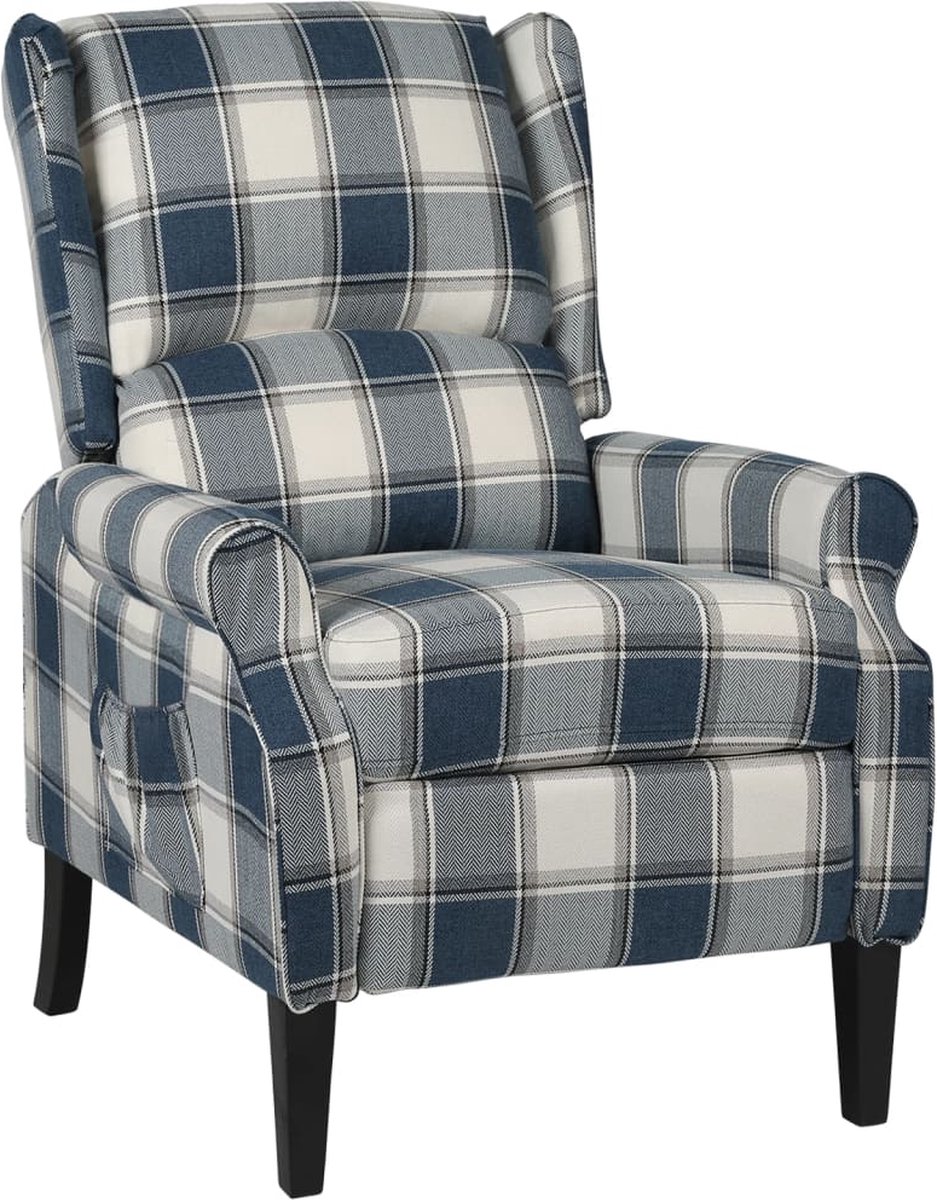 Vidaxl Fauteuil Stof - Blauw