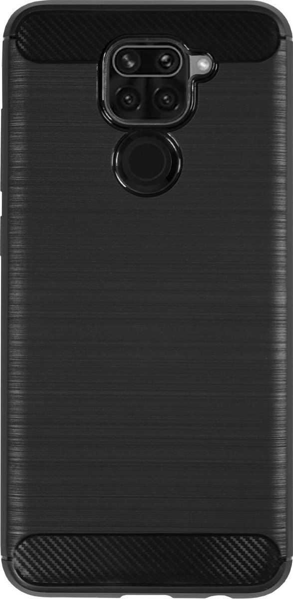 Bmax Carbon Soft Case Hoesje Voor Xiaomi Redmi Note 9- Black/ - Zwart