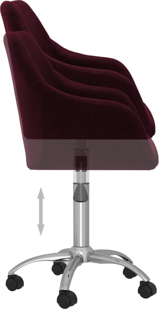 Vidaxl Kantoorstoel Draaibaar Stof - Paars
