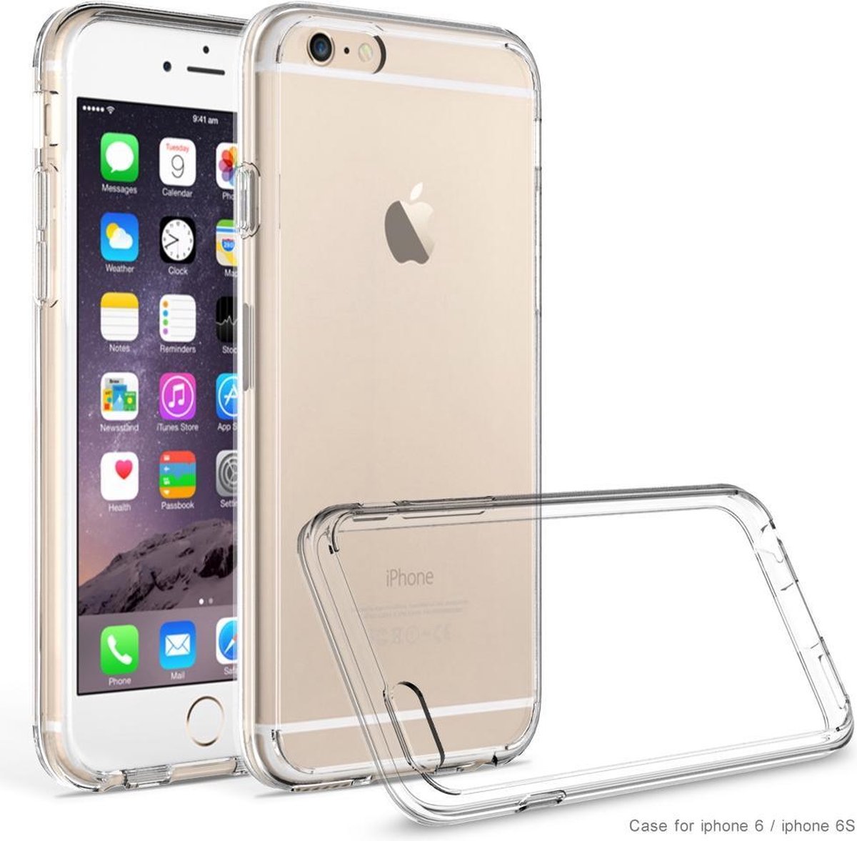 Bmax Tpu Hard Case Hoesje Voor Iphone 6/6s - Transparant