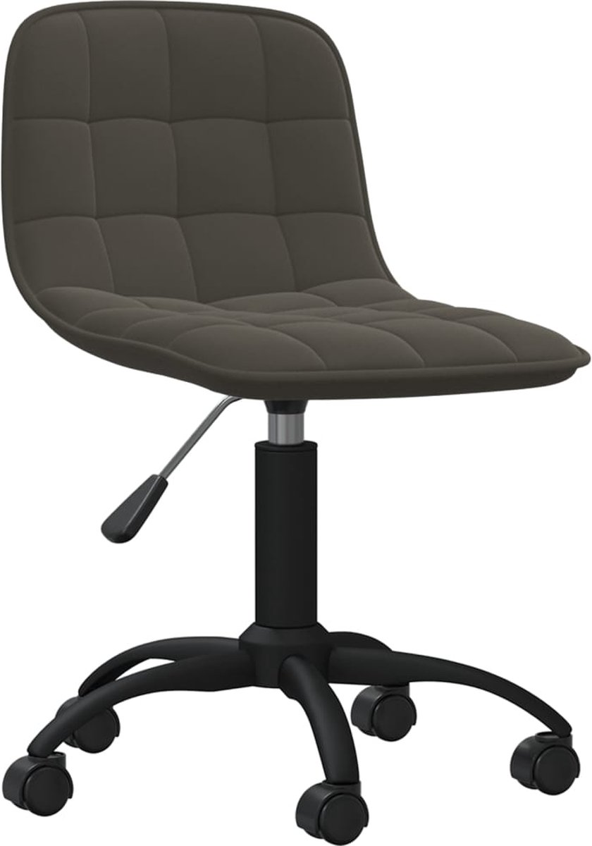 Vidaxl Eetkamerstoelen Draaibaar 6 St Fluweel Donker - Grijs