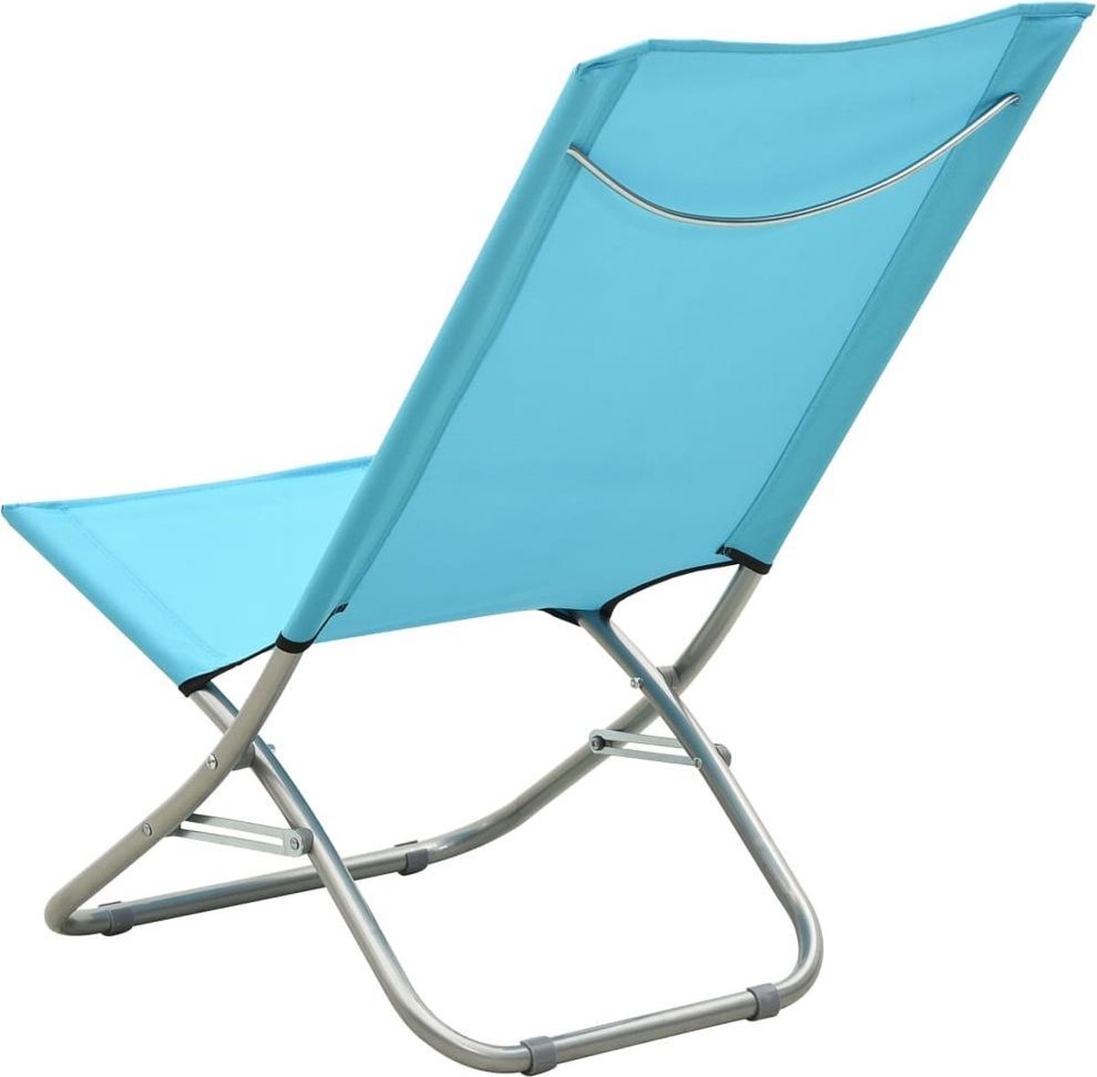 Vidaxl Strandstoelen 2 St Inklapbaar Stof - Turquesa