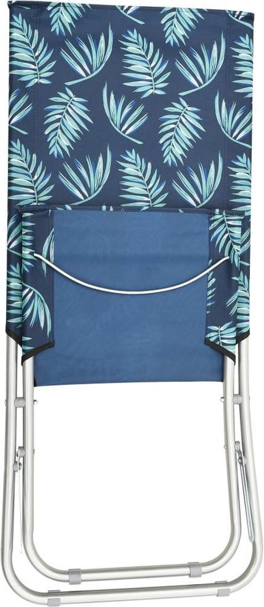 Vidaxl Strandstoelen 2 St Inklapbaar Bladpatroon Stof - Groen
