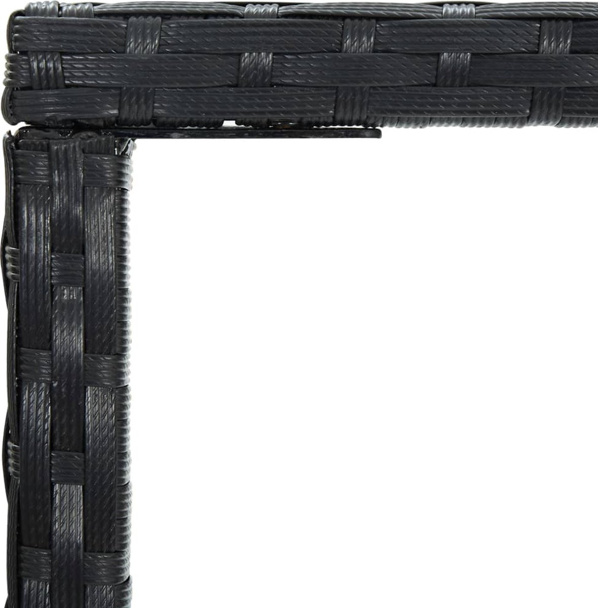 Vidaxl Tuinbartafel 70x70x110 Cm Poly Rattan En Glas - Zwart