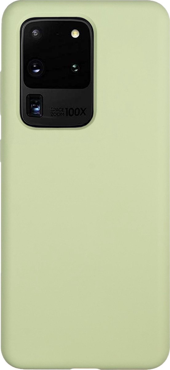 Bmax Liquid Silicone Case Hoesje Voor Samsung Galaxy S20 Ultra - Mint Green/mint - Groen